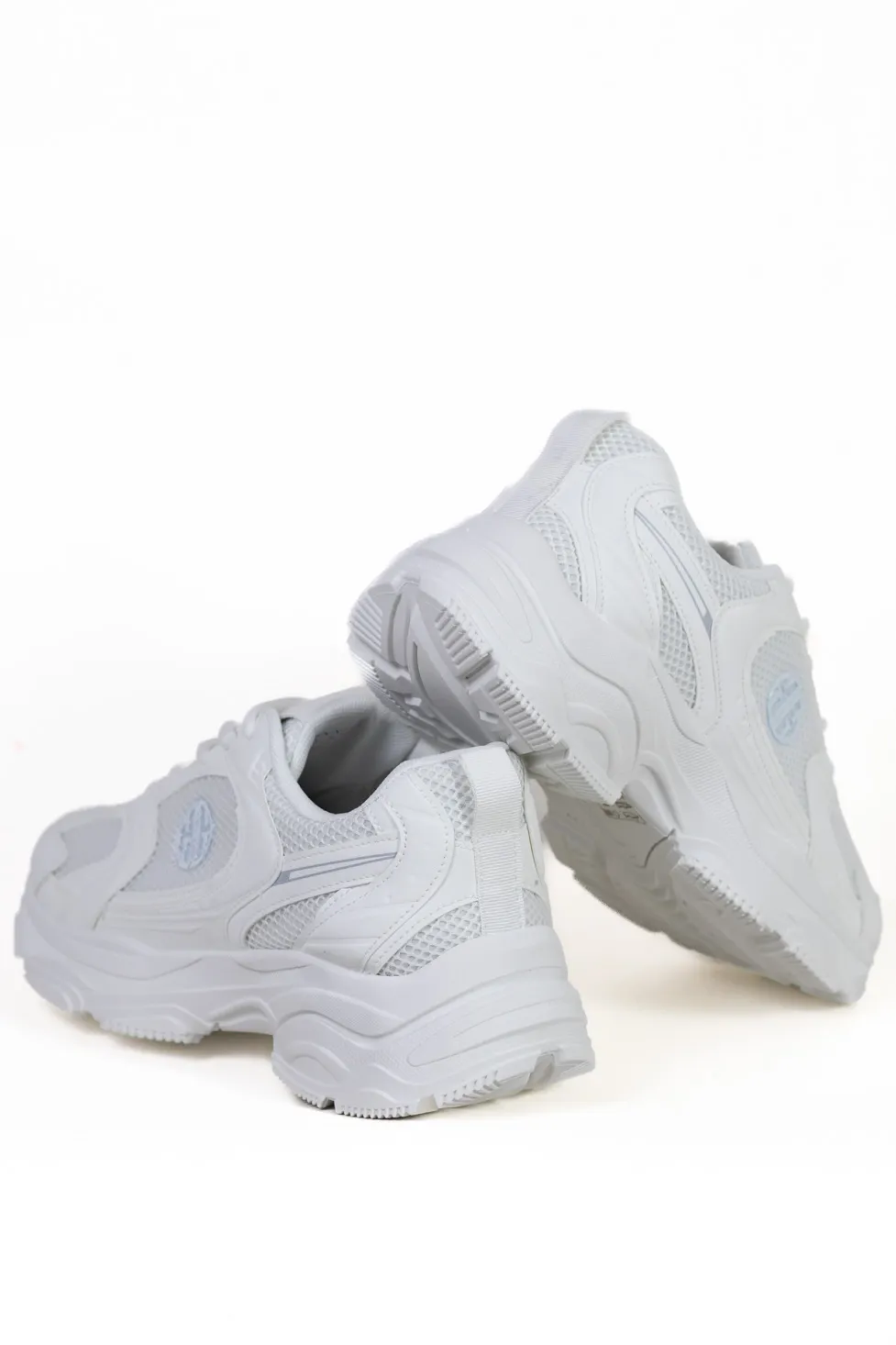 Adidasi albi din piele ecologica cu plasa [5]