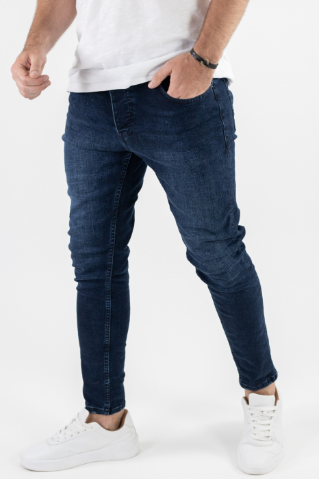 Blugi simpli albastru indigo [5]