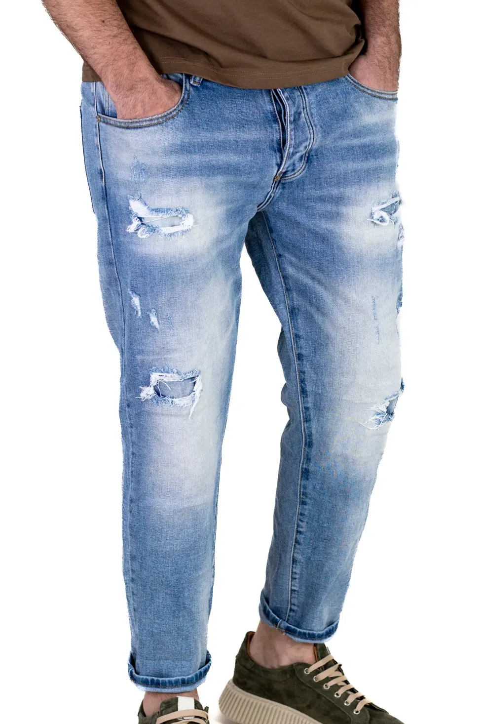Blugi Bărbați Carrot Fit – Denim Elastic și Confortabil [2]