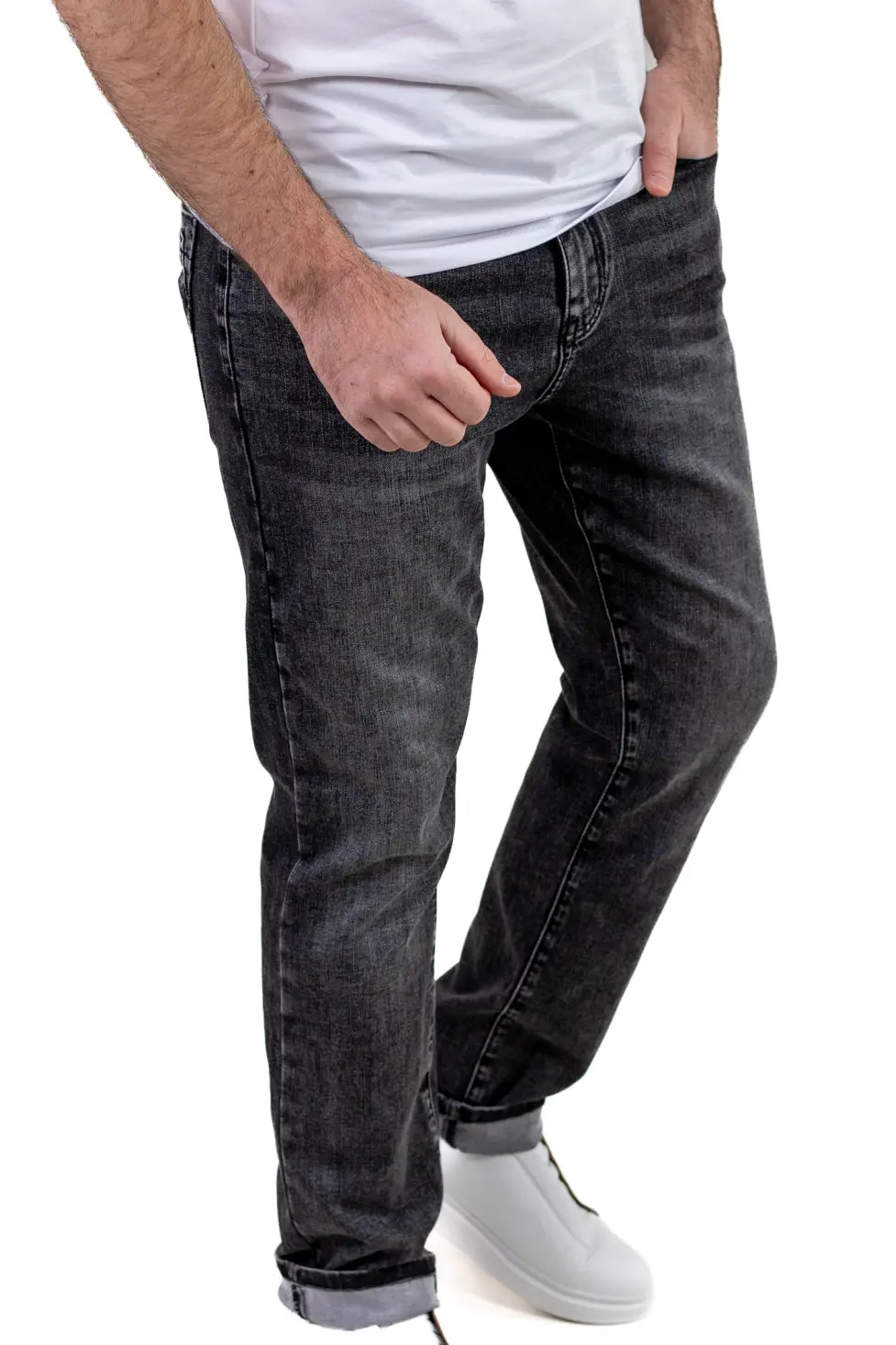 Blugi bărbați regular fit – gri antracit wash [2]