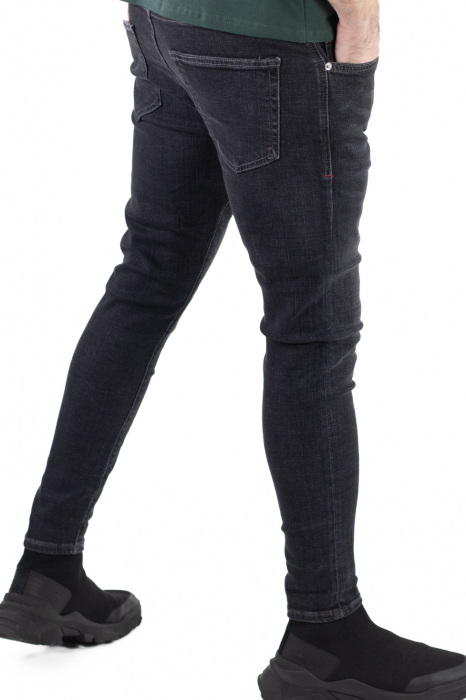 Blugi simpli skinny fit gri inchis [3]