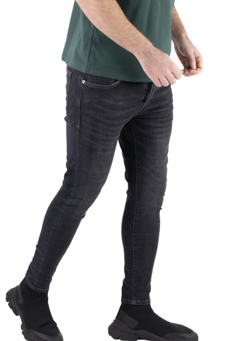 Blugi simpli skinny fit gri inchis [6]