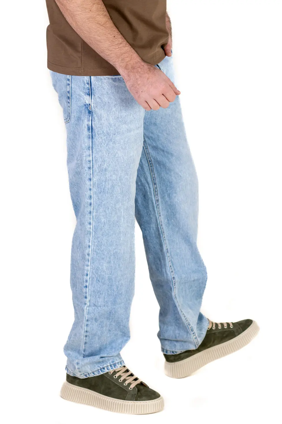 Blugi Bărbați Baggy Fit Albastru Vintage – Stil Retro Streetwear [3]