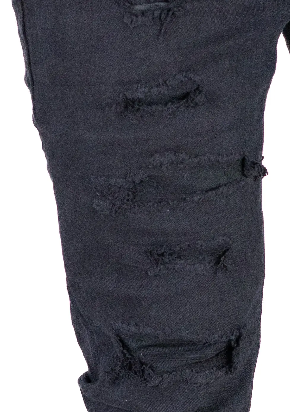 Blugi Bărbați Slim Fit Negri, Aspect Destroyed cu Rupturi și Elastan [7]