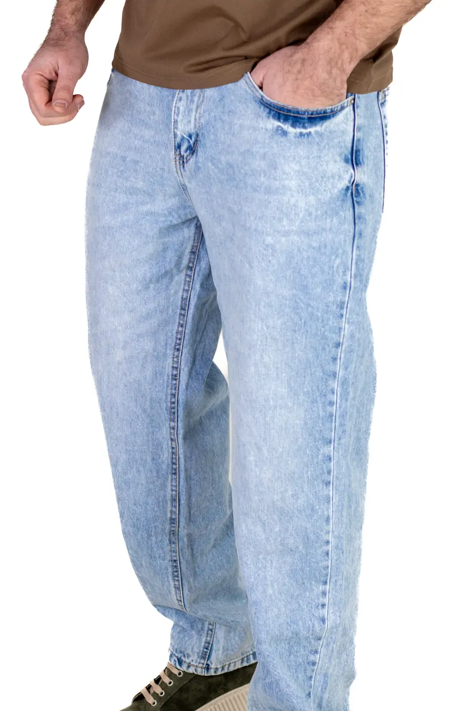 Blugi Bărbați Baggy Fit Albastru Vintage – Stil Retro Streetwear [5]