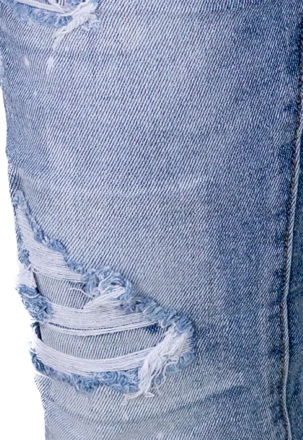 Blugi Bărbați Slim Fit Albastru Deschis (Ice Blue) cu Rupturi și Elastan [7]