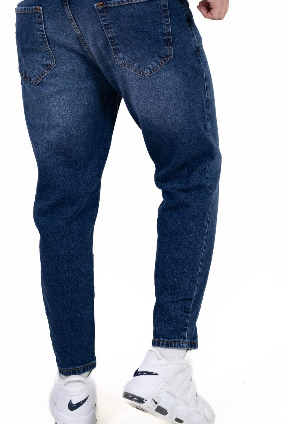 Blugi boyfriend bărbați din bumbac 100%, albastru închis [5]