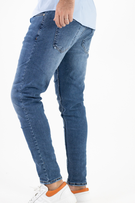 Blugi skinny fit pentru bărbați - Albastru Denim | Stil simplu și modern [4]