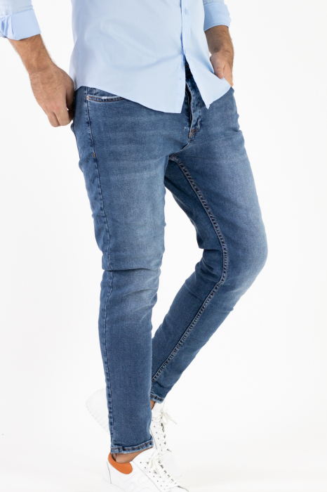 Blugi skinny fit pentru bărbați - Albastru Denim | Stil simplu și modern [9]