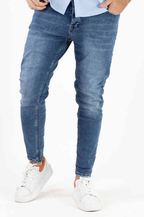 Blugi skinny fit pentru bărbați - Albastru Denim | Stil simplu și modern [3]