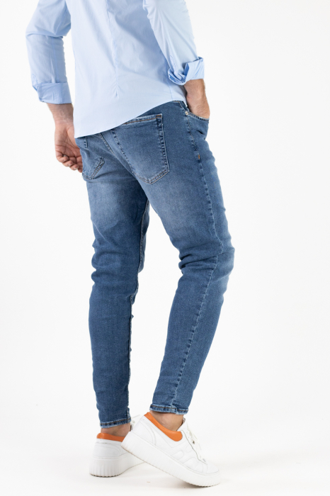 Blugi skinny fit pentru bărbați - Albastru Denim | Stil simplu și modern [7]