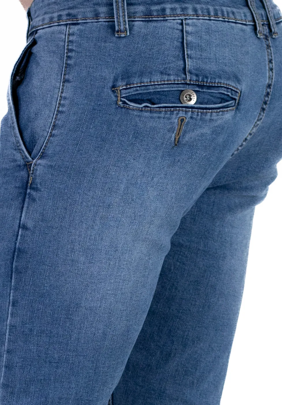 Blugi eleganți slim fit bărbați, albastru denim [7]
