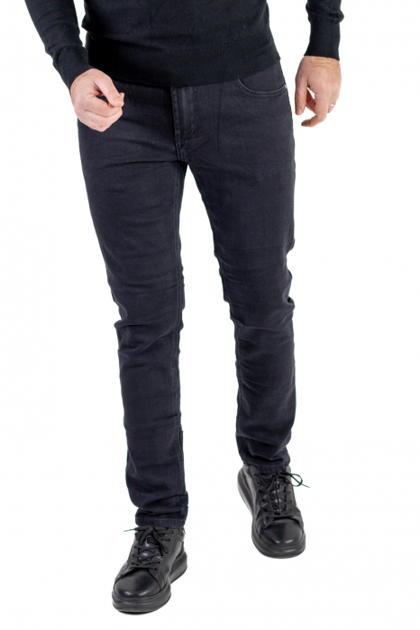 Blugi regular fit negri simpli [3]