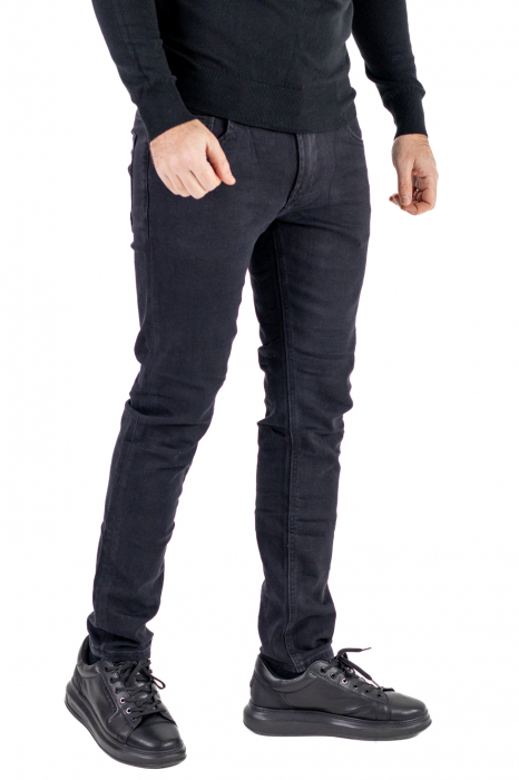 Blugi regular fit negri simpli [5]