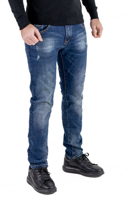 Blugi regular fit albastru inchis [6]