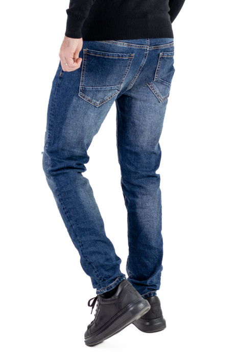 Blugi regular fit albastru inchis [5]