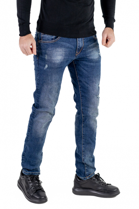 Blugi regular fit albastru inchis [8]