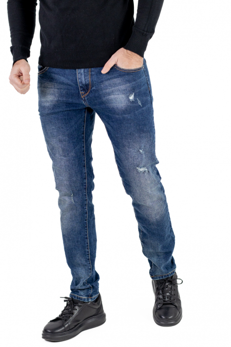 Blugi regular fit albastru inchis [2]