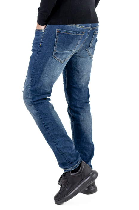 Blugi regular fit albastru inchis [7]