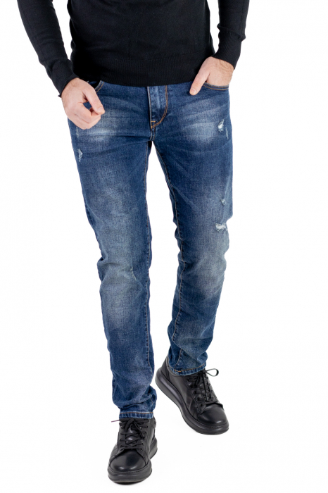 Blugi regular fit albastru inchis [9]
