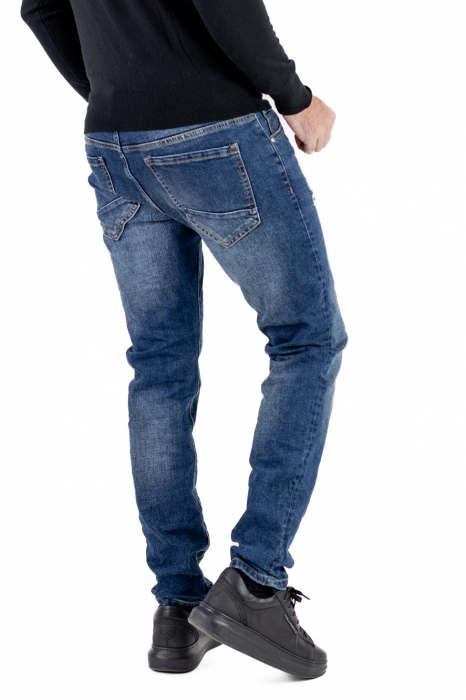 Blugi regular fit albastru inchis [3]