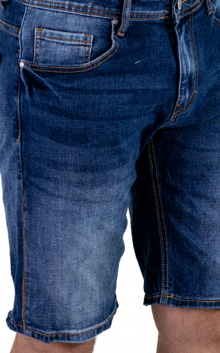 Blugi scurti simpli albastru denim [2]