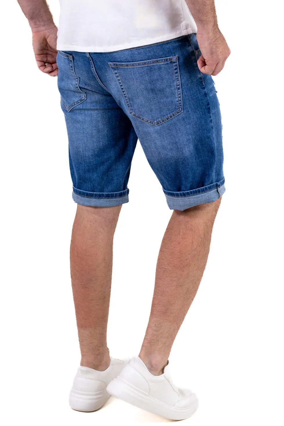 Blugi scurți pentru bărbați – Stil Ripped [5]