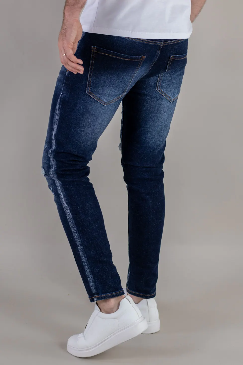 Blugi barbati slim fit – albastru închis [7]