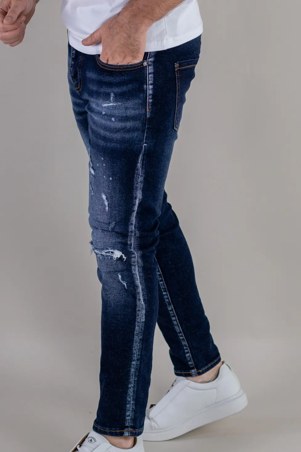 Blugi barbati slim fit – albastru închis [6]