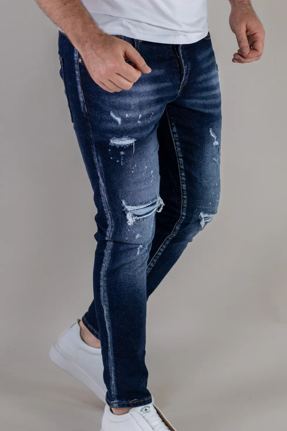 Blugi barbati slim fit – albastru închis [5]