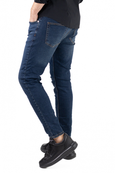 Blugi Skinny Fit Albastru Verziu [6]