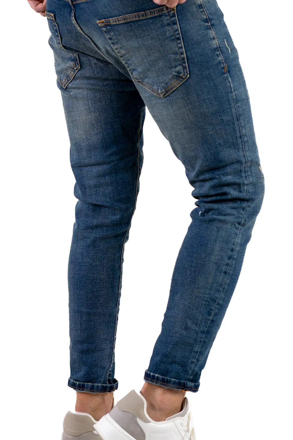 Blugi skinny fit albastru denim bărbați [4]