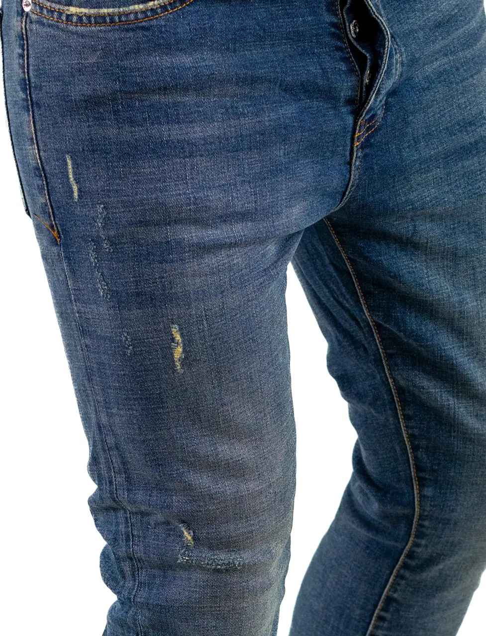 Blugi skinny fit albastru denim bărbați [5]