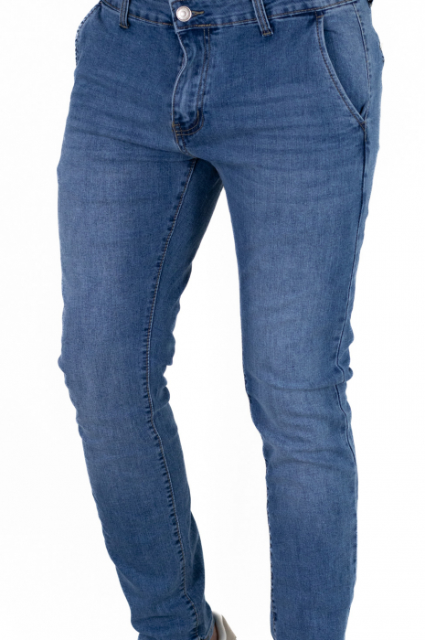 Blugi eleganți slim fit bărbați, albastru denim [6]