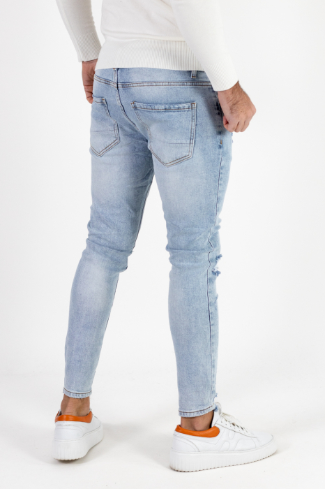 Blugi skinny fit  deschisi cu rupturi [5]
