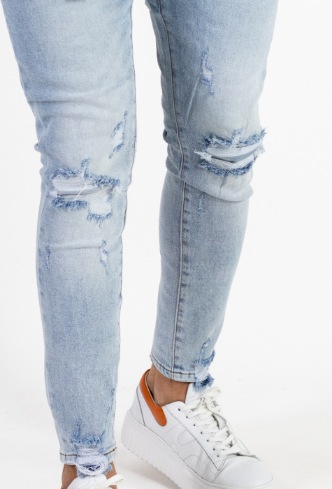 Blugi skinny fit  deschisi cu rupturi [2]