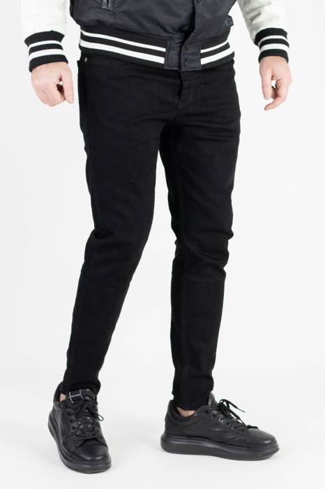 Blugi simpli negri slim fit [7]