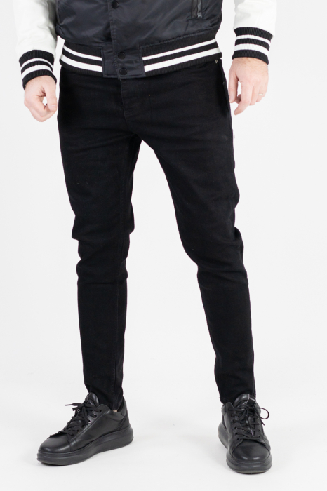 Blugi simpli negri slim fit [8]