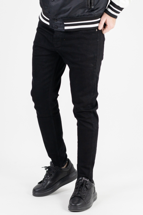 Blugi simpli negri slim fit [4]