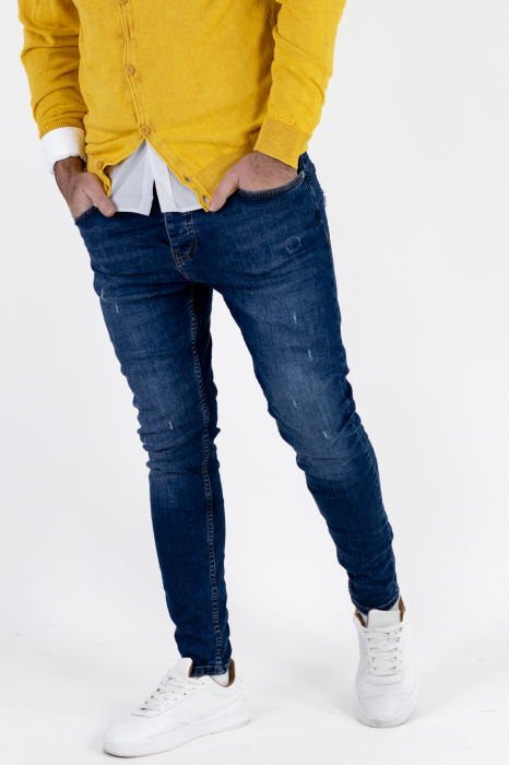 Blugi slim fit indigo barbati [4]