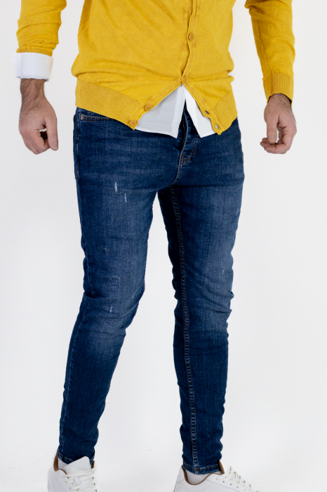 Blugi slim fit indigo barbati [7]