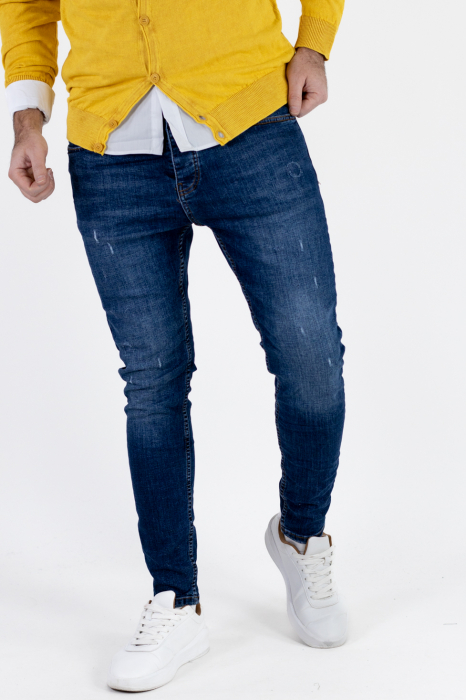Blugi slim fit indigo barbati [8]