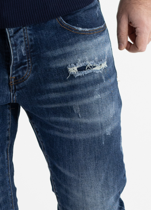 Blugi skinny fit cu rupturi [3]