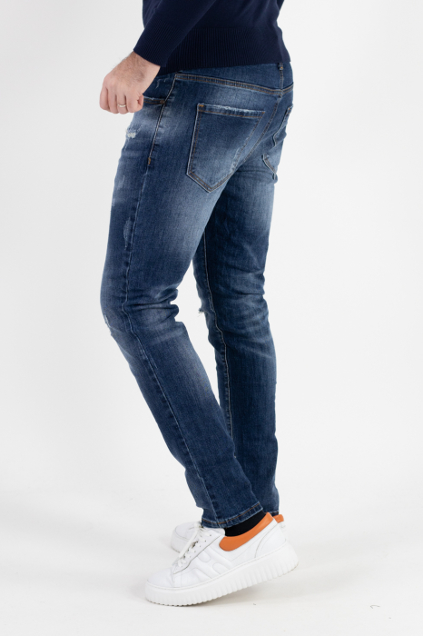 Blugi skinny fit cu rupturi [6]