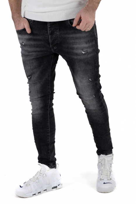 Blugi skinny gri inchis [6]