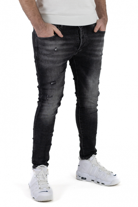Blugi skinny gri inchis [4]
