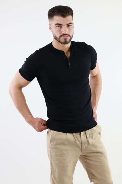 Bluza barbati cu mâneca scurta neagra [3]