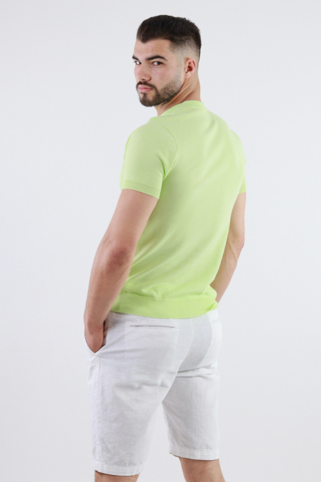 Bluza barbati cu mâneca scurta verde neon [4]