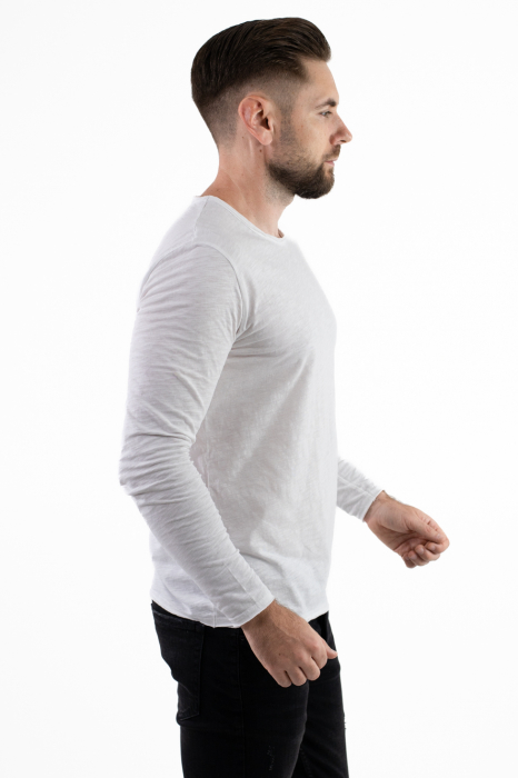 Bluza bumbac basic alba barbati [2]