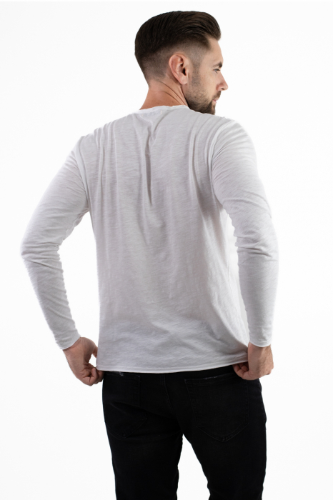 Bluza bumbac basic alba barbati [3]
